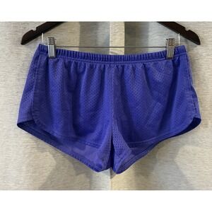 SOFFE Purple Mesh Shorts Juniors Sz Large Vintage Athletic Cheer Mini Y2K 90s
